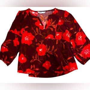 Sonoma brand Fine Gauge Corduroy printed top.